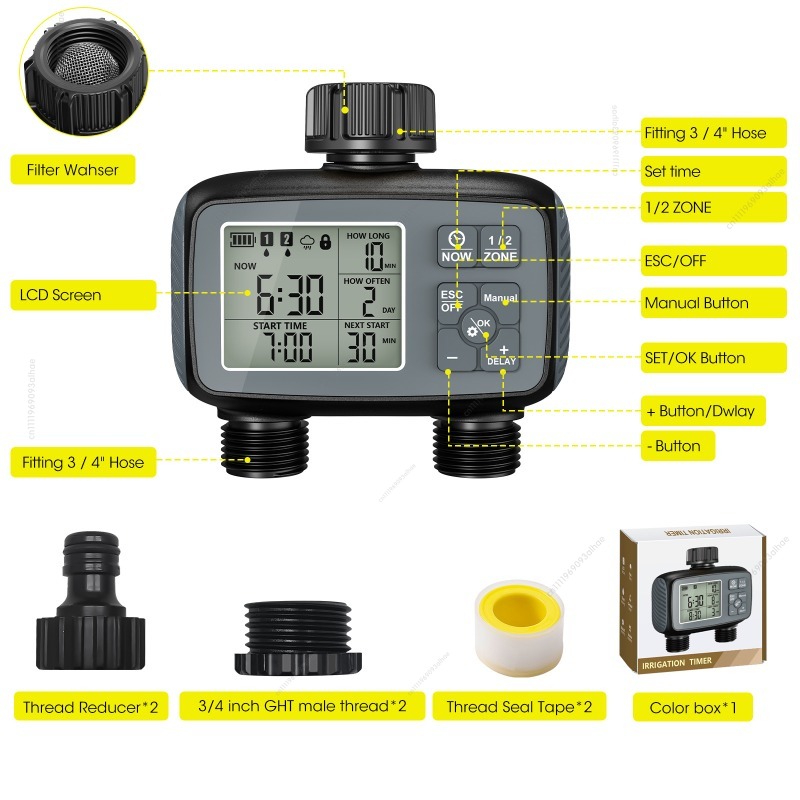 Smart Irrigation Timer with Du - Timer Dual Outlet recension och pris